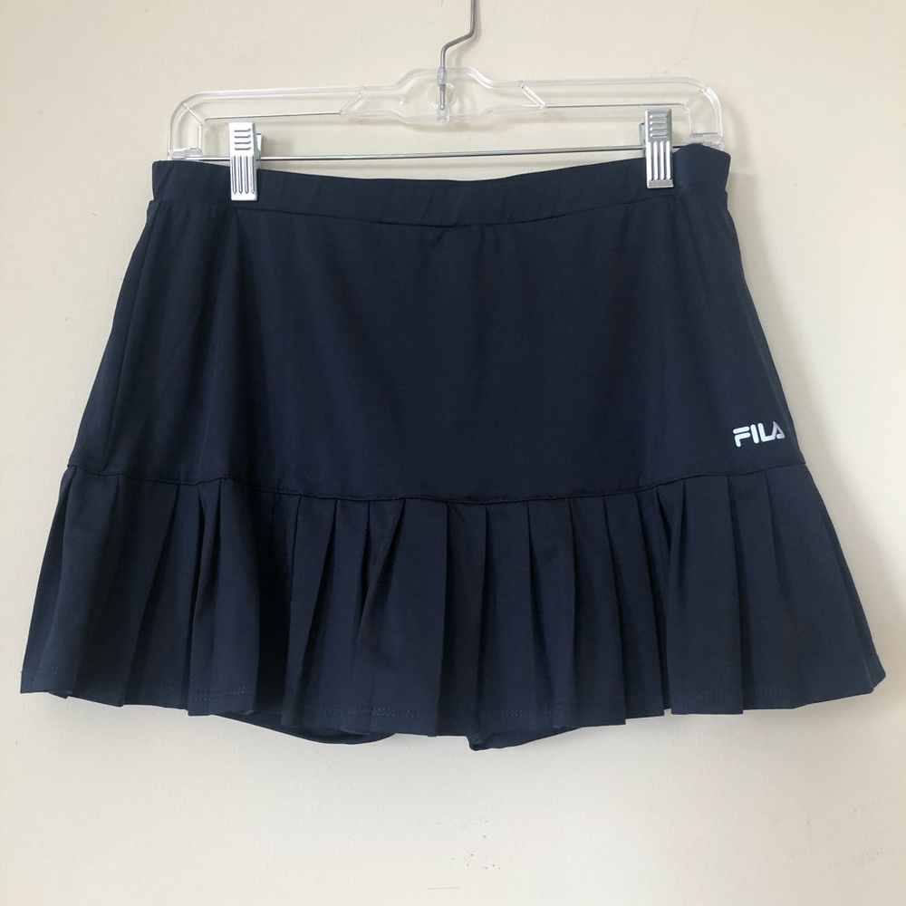 Navy Full Ruffle Tennis Skirt